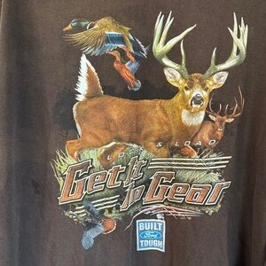 Brown Graphic Long Sleeve T-Shirt